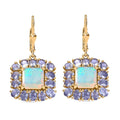TLV Premium Ethiopian Welo Opal, Tanzanite  Earrings in 18K Vermeil YG Over Sterling Silver 8.00 ctw - Sticky add to cart bar