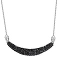 D'Joy Thai Black Spinel and Chrome Diopside 20.35 ctw Panther Necklace 18 Inches in Rhodium Over Sterling Silver - Sticky add to cart bar