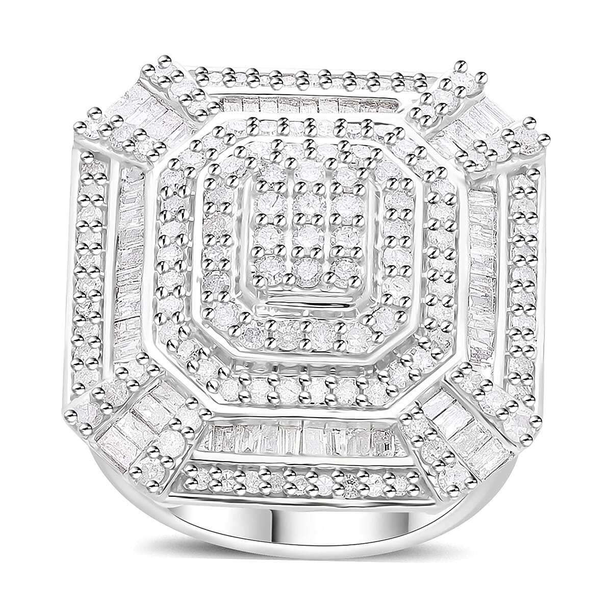 Natural Champagne Diamond Ring in Vermeil Rose Gold Over Sterling Silver (Size 10.0) 1.50 ctw (3)