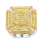 Natural Champagne Diamond Ring in Vermeil Rose Gold Over Sterling Silver (Size 10.0) 1.50 ctw