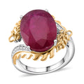 Niassa Ruby (FF), Moissanite Dragon Ring in Rhodium Sterling Silver (Size 10.0) 14.90 ctw - Sticky add to cart bar