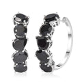 TLV Karis Brazilian Smoky Quartz Hoop Earrings in Platinum Bond 18.15 ctw - Sticky add to cart bar