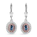 Santa Maria Aquamarine and Multi Gemstone 1.30 ctw Aqua Blossom Earrings in Rhodium Over Sterling Silver - Sticky add to cart bar