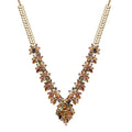 D'Joy Multi-Tourmaline 13.25 ctw Floral Harmony Necklace in 18K Vermeil Yellow Gol Over Sterling Silver 18-20 Inches - Sticky add to cart bar