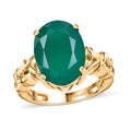 Verde Onyx 5.65 ctw Bamboo Ring in 18K Vermeil Yellow Gold Over Sterling Silver (Size 5.0) - Sticky add to cart bar