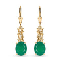 Verde Onyx 4.15 ctw Bamboo Earrings in 18K Vermeil YG Over Sterling Silver - Sticky add to cart bar