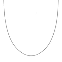 Rhodium Over Sterling Silver Cube Chain 20 Inches 1.75 Grams