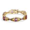 Multi Gemstone 30.30 ctw Bracelet in 18K Vermeil Yellow Gold Over Sterling Silver (7.25 In) - Sticky add to cart bar