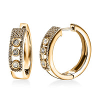Karis Diamond Accent Hoop Earrings in Platinum Bond