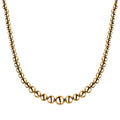 Artisan Crafted Graduated Beaded Necklace in 14K Yellow Gold Over Sterling Silver 17.85 Grams 20 Inches - Sticky add to cart bar