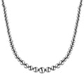 Artisan Crafted Graduated Beaded Necklace in Platinum Over Sterling Silver 17.85 Grams 20 Inches - Sticky add to cart bar