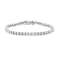 White Diamond Tennis Bracelet in Platinum Over Sterling Silver (7.25 In) 0.25 ctw - Sticky add to cart bar