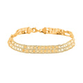 Italian 6.8mm Two-Strand Mirror with Popcorn Frams Bracelet in 14K Yellow Gold (7.50 In) 4 Grams - Sticky add to cart bar