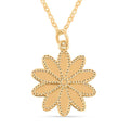 Italian 14mm Grande Flower Necklace in 10K Yellow Gold 1.60 Grams 18 Inches - Sticky add to cart bar