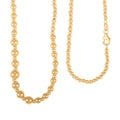 Italian 14K Yellow Gold 4.5-6mm Graduated Bead Necklace 18 Inches 3.90 Grams - Sticky add to cart bar