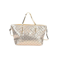 Golden Fashionable Spacious Crystal Tote Bag (17.3"x6.1"x13.8")