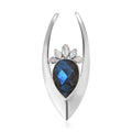 Sajen Silver Larimar and Sky Blue Topaz Pendant in Rhodium Over Sterling Silver 4.90 ctw - Sticky add to cart bar