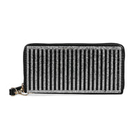 Black Crystal Faux Leather Wallet (7.48"X3.74"x1.1")