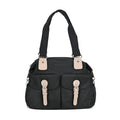 Black Multi-Pocket Crossbody Bag (14.6"x5.5"x12.2") with Adjustable Shoulder Strap - Sticky add to cart bar