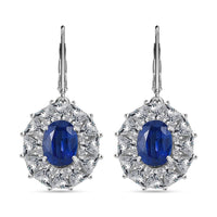 TLV Kyanite, White Topaz Earrings in Rhodium Over Sterling Silver 6.85 ctw