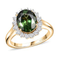 Luxoro 10K Yellow Gold Premium Madagascar Green Apatite, Diamond (G-H, I2) (0.25 cts) Ring (Size 8.0) (4.30 g) 3.15 ctw - Sticky add to cart bar