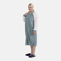 Seafoam and White Polyester Fluffy Button-up House Lounger with 2 Pocket (24"x44") - Sticky add to cart bar