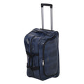 Passage Blue Crocodile Embossed Faux Leather Travel Bag with Adjustable Handle and Wheel (23.2"x13.8"x11.8") - Sticky add to cart bar