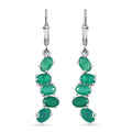Verde Onyx 4.30 ctw Cascade of Dew Earrings in Rhodium Over Sterling Silver - Sticky add to cart bar