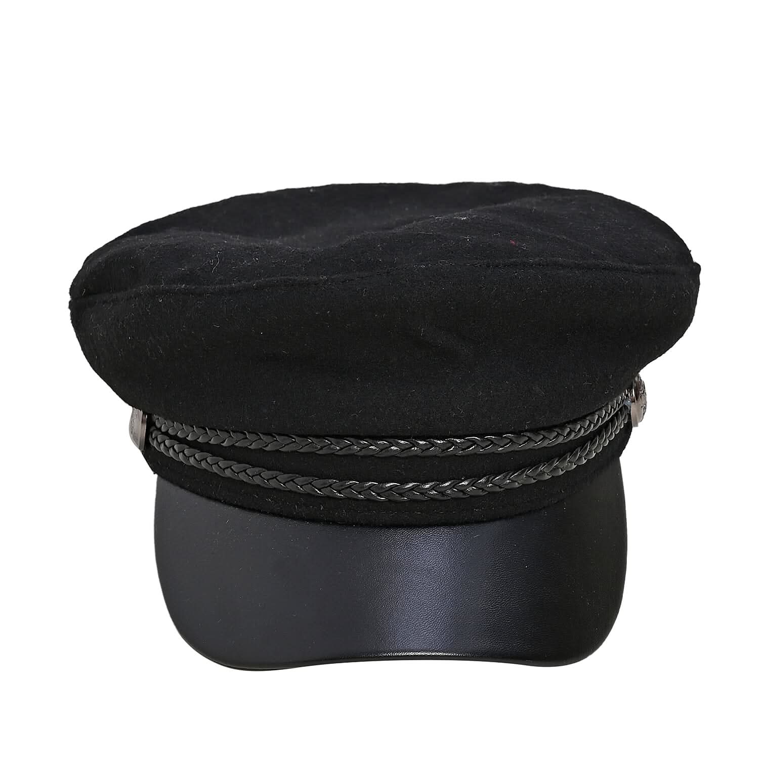 Comfortable Classic Beret Cap - Black (Diameter: 22-22.8")