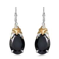 Epic Deal Thai Black Spinel Phoenix Earrings in 18K Vermeil YG and Rhodium Over Sterling Silver 35.20 ctw