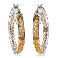 Karis African Amethyst 9.00 ctw Beaded Earrings in 18K YG Plated and Platinum Bond