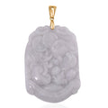 Natural Jade 90.00 ctw Dragon Turtle Carved Pendant in 10K Yellow Gold - Sticky add to cart bar