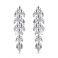 D'Joy Premium Moon Glow Moonstone 4.15 ctw Moonlight Waterfall Earrings in Rhodium Over Sterling Silver - Sticky add to cart bar