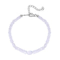 AAA Moon Glow Moonstone 37.00 ctw Beaded Moonlight Bracelet in Rhodium Over Sterling Silver (7.25-9.25In) - Sticky add to cart bar