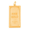 24K Yellow Gold 27.34x14.2x0.76MM Bar with 10K Gold Frame 2.65 Grams - Sticky add to cart bar