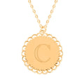 Italian Initials C Necklace in 10K Yellow Gold 1.50 Grams 18-20 Inches - Sticky add to cart bar
