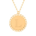 Italian Initials L Necklace in 10K Yellow Gold 1.50 Grams 18-20 Inches - Sticky add to cart bar