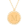 Italian Initials M Necklace in 10K Yellow Gold 1.50 Grams 18-20 Inches - Sticky add to cart bar