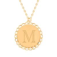 Italian Initials M Necklace in 10K Yellow Gold 1.50 Grams 18-20 Inches