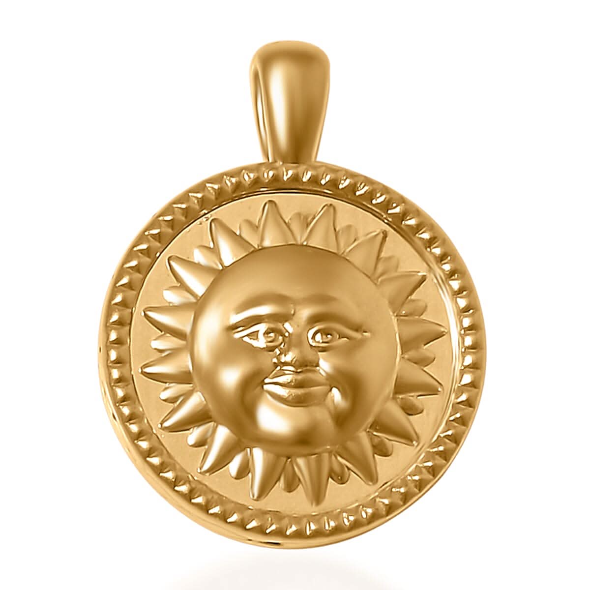 Sun and Moon Pendant without Chain in 10K Yellow Gold 0.65 Grams