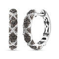Karis Blue Diamond (IR) Accent Hoop Earrings in Platinum Bond - Sticky add to cart bar