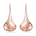 Organic Shape Teardrop Earrings in 14K RG Over Sterling Silver 2.50 Grams - Sticky add to cart bar