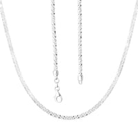 Sterling Silver Sparkle Chain Necklace 26 Inches 17.75 Grams