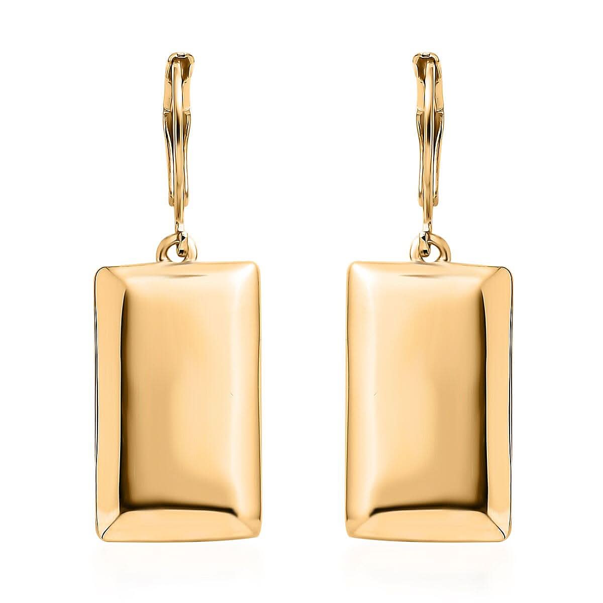 Lever Back Earrings in 18K YG Plated Stainless Steel