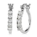 EverTrue White Zircon 1.75 ctw Hoop Earrings in Stainless Steel - Sticky add to cart bar