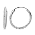 Textured Hoop Earrings in Sterling Silver 1.25 Grams - Sticky add to cart bar