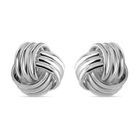 Knot Stud Earrings in Sterling Silver 2.08 Grams