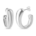 Sterling Silver Half Hoop Earrings 9 Grams - Sticky add to cart bar