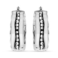 Sterling Silver Hoop Earrings 9.93 Grams