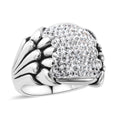 White Austrian Crystal Ring in Sterling Silver (Size 10) - Sticky add to cart bar